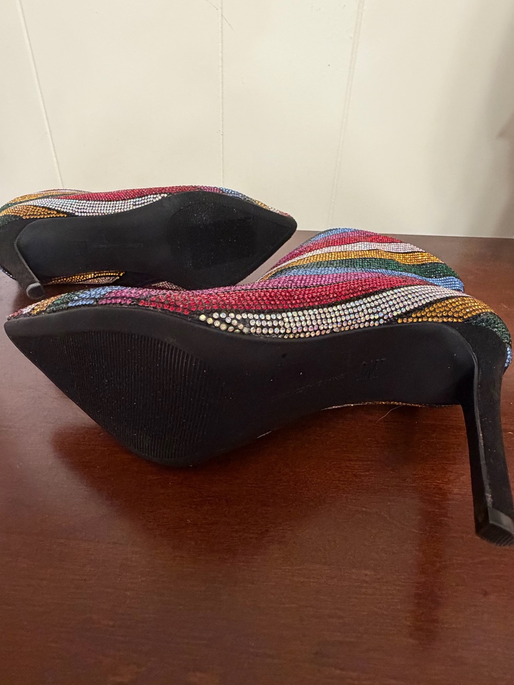 INC International Concepts Reisa2 Rainbow Rhinestone Ankle Booties 6 NWOT - Picture 9 of 11